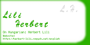 lili herbert business card